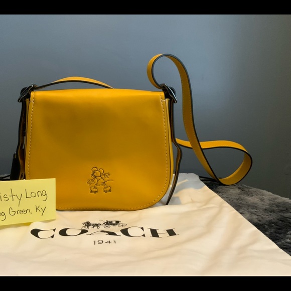 Coach Bags Disney X Excellent Cond Rare Saddle Bag Mickey Limited